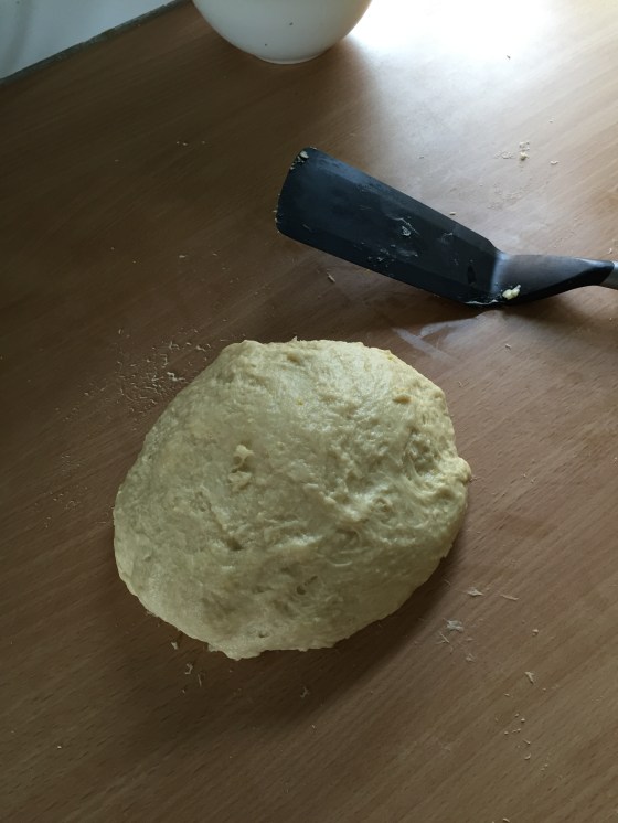 La bola de masa, lista.