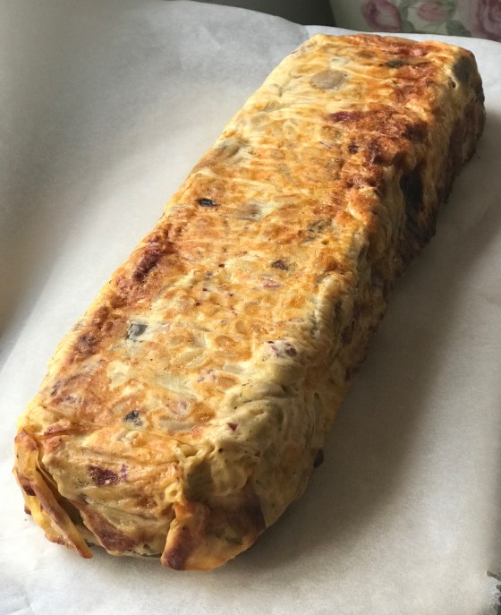 Pastel de setas y piñones